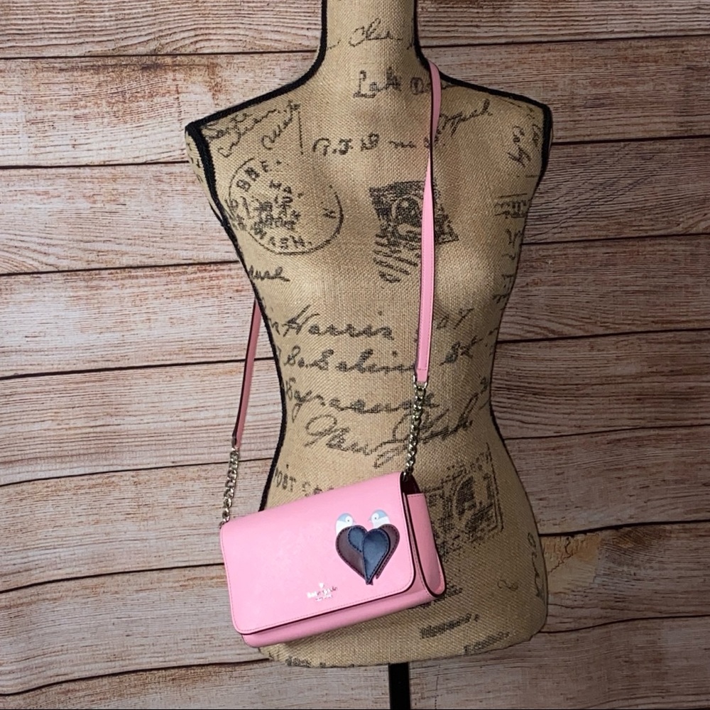 Kate Spade Pink “Love Birds” Appliqué Crossbody - Picture 3 of 13